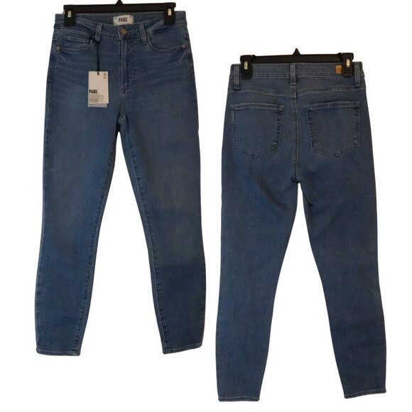 NWT, Paige, Hoxton Crop, Skinny Cropped Jeans, Marissa, Blue, Medium Wash - Picture 2 of 9